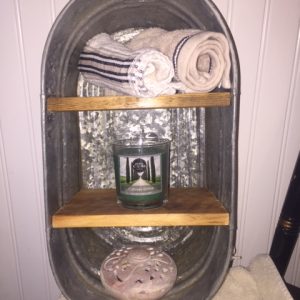 Galvanized tub shelf