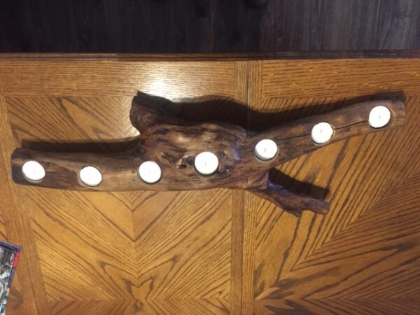 Tea light candle log